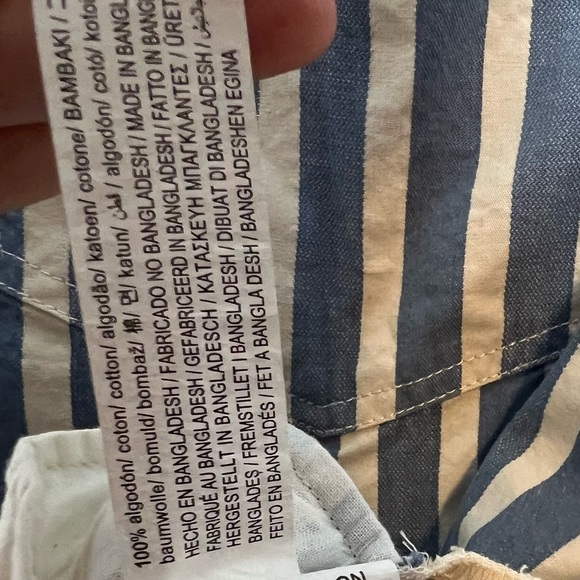 Zara Striped Romper/Short Overalls - Picture 7 of 7